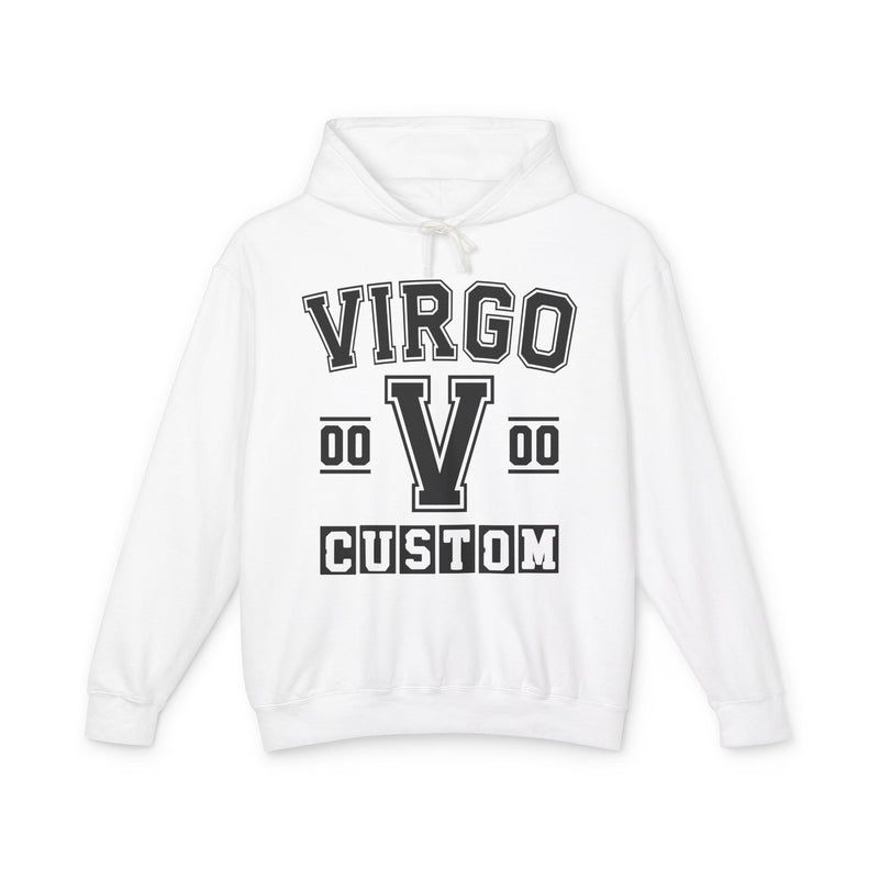 Custom Virgo Varsity Hoodie — Customize Birthday Day/Month/Year — Customize Gemini Season/Nation
