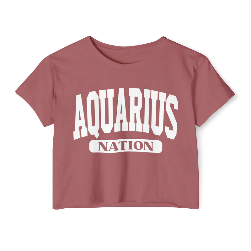 Aquarius Nation — Women’s Zodiac Festival Crop Top