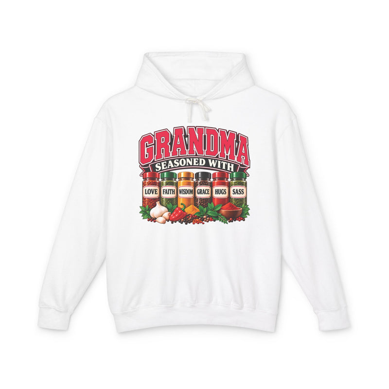 Grandma Seasoned With Love Faith Wisdom Grace Hugs Sass — Hoodie
