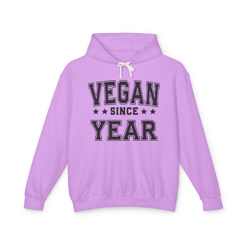 Vegan Since (Personalized Date) — Vegetarian Lifestyle Hoodie