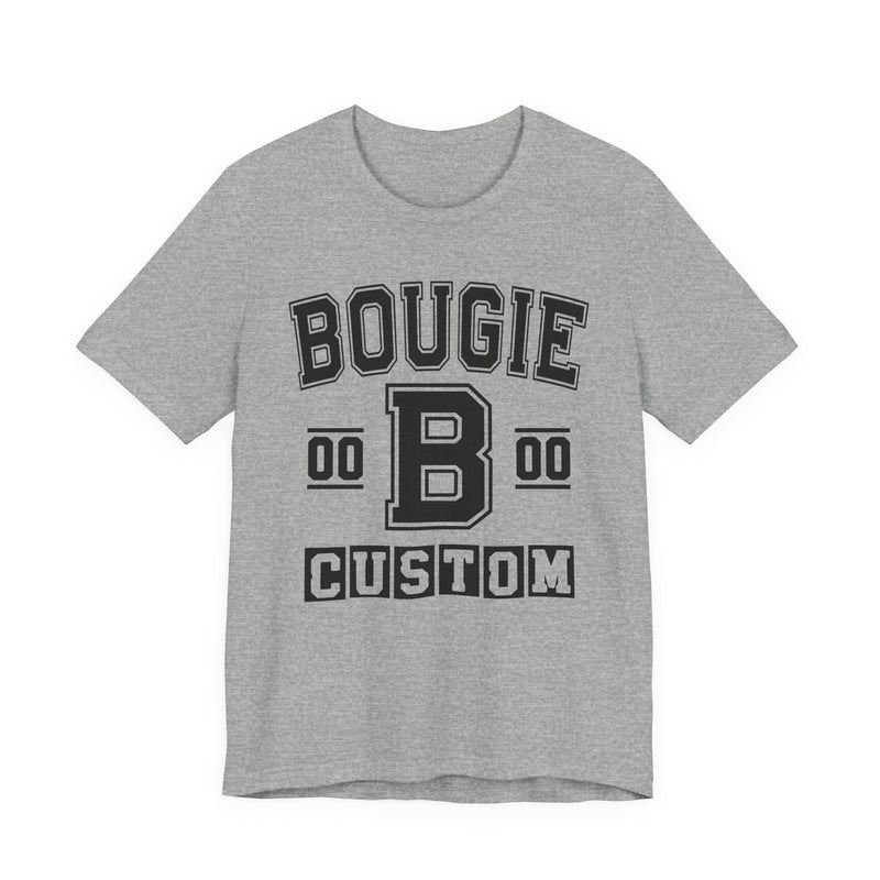 Custom Bougie Varsity T-Shirt — Customize Birthday Day/Month/Year — Customize Season/nation/Society