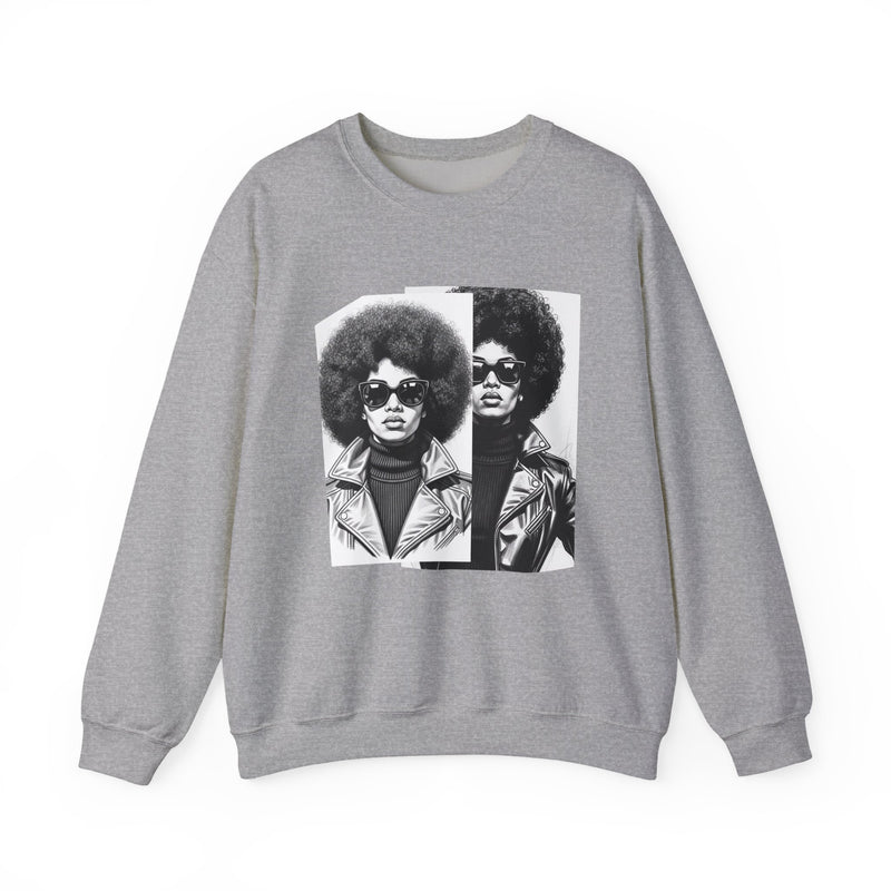 70s Portrait Of Black Woman — African American Woman Pride Sweatshirt