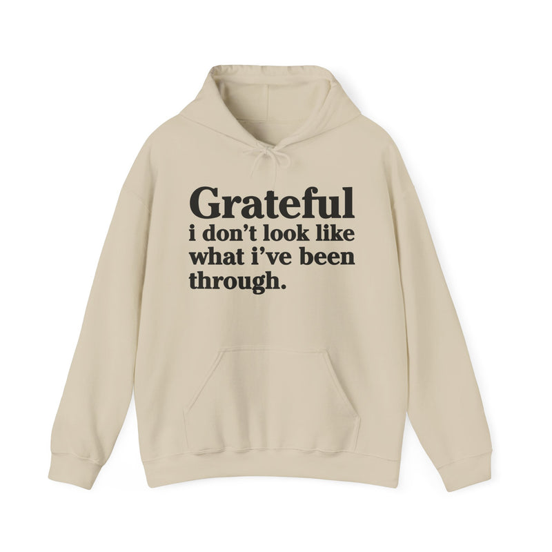 Grateful I Don't Look Like What I Been Through – Inspirational Christian Prayer Hoodie