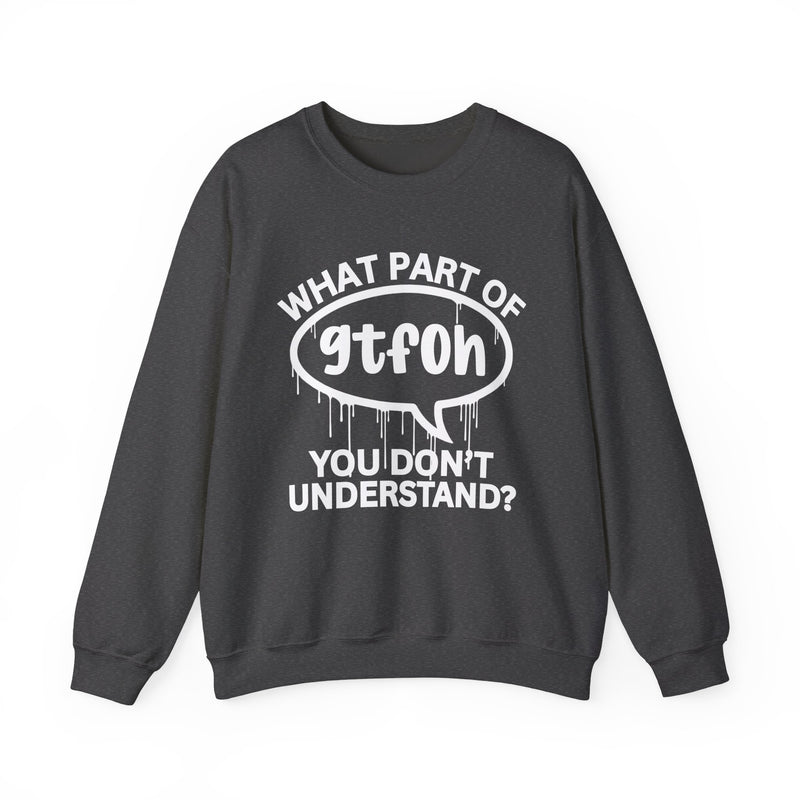 What Part of GTFOH You Don't Understand? Witty Sweatshirt