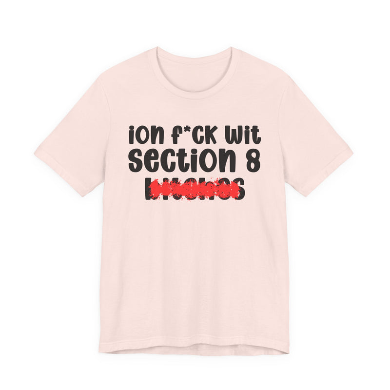 ION (I Don't) FUCK WIT SECTION 8 BITCHES — Bold Sarcastic Graphic T-Shirt