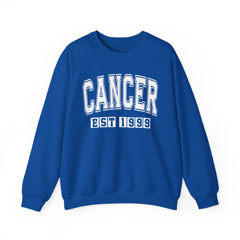 Cancer (EST YEAR) Personalization — Zodiac Graphic Sweatshirt