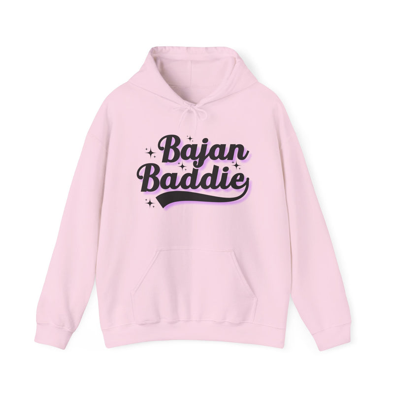 Bajan Baddie Hoodie — Bold Pink Varsity Lettering