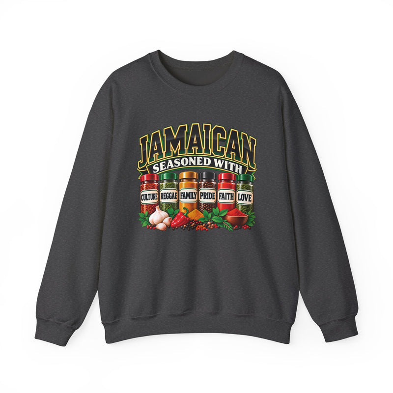 Jamaican Seasoned With Culture Reggae Family Pride Faith Love — Sweatshirt