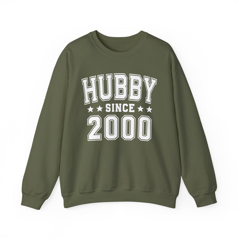 Hubby Since (Personalized Date) — Husband/Married Couples Sweatshirt, Wedding & Anniversary Gift