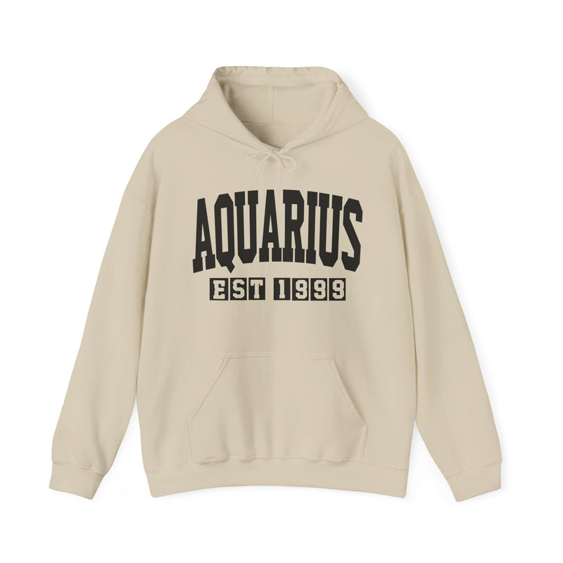 Aquarius (EST YEAR) Personalization — Zodiac Birthday Year Hoodie