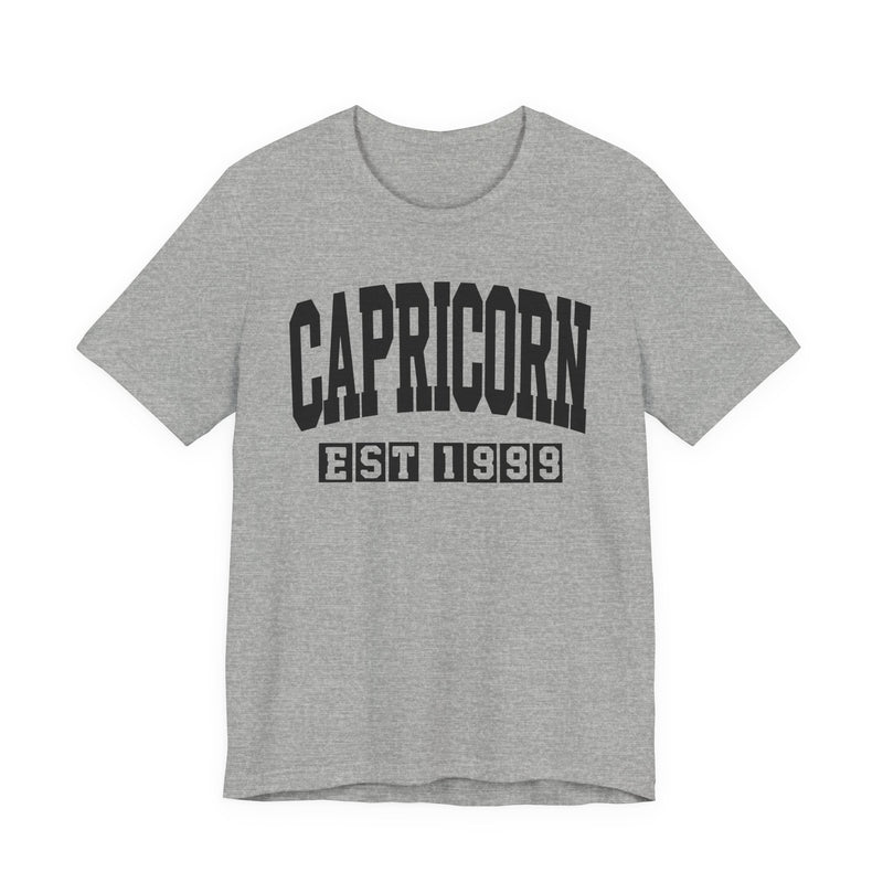 Capricorn EST (YEAR) Personalization — Zodiac Birthday T-Shirt