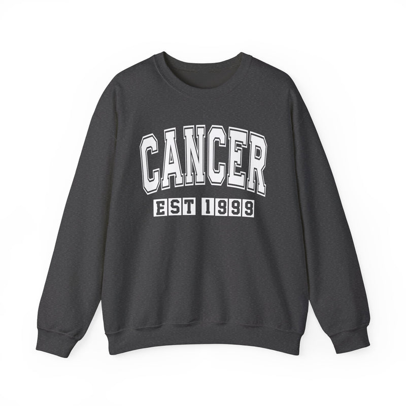 Cancer (EST YEAR) Personalization — Zodiac Graphic Sweatshirt