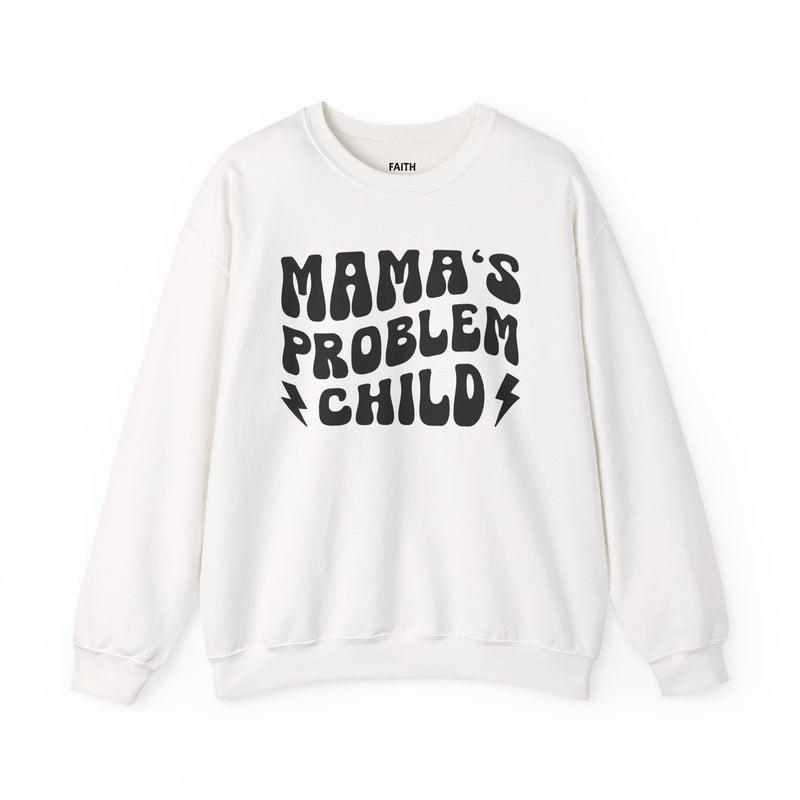 Mama's Problem Child Sweatshirt (wavy solid print)