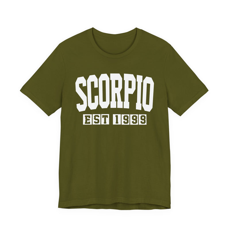 Scorpio EST (YEAR) Personalization — Zodiac Birthday T-Shirt