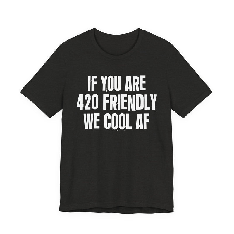 If You Are 420 Friendly We Cool AF - T-Shirt