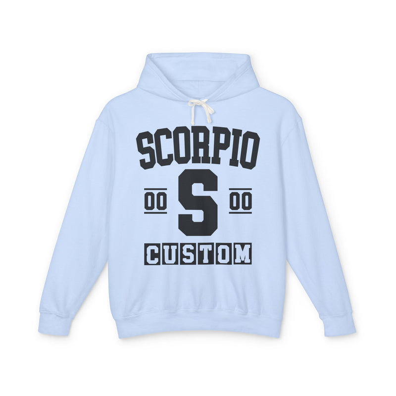 Custom Scorpio Varsity Hoodie — Customize Birthday Day/Month/Year — Customize Gemini Season/Nation