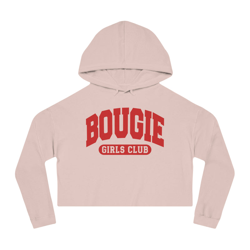 Bougie Girls Club — Retro Collegiate Crop Top Hoodie