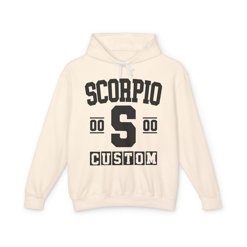 Custom Scorpio Varsity Hoodie — Customize Birthday Day/Month/Year — Customize Gemini Season/Nation