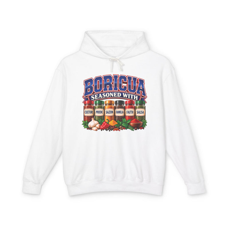 Boricua Seasoned With Culture Pride Sazón Familia Faith Salza — Hoodie