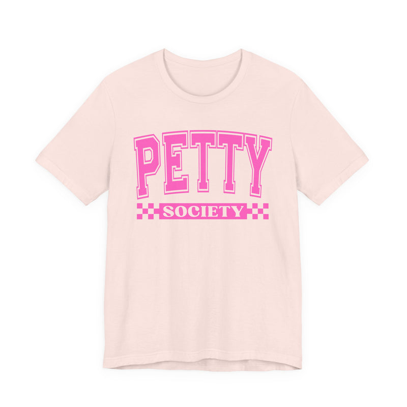 Petty Society — Pink Varsity Statement T-Shirt