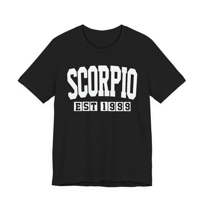 Scorpio EST (YEAR) Personalization — Zodiac Birthday T-Shirt