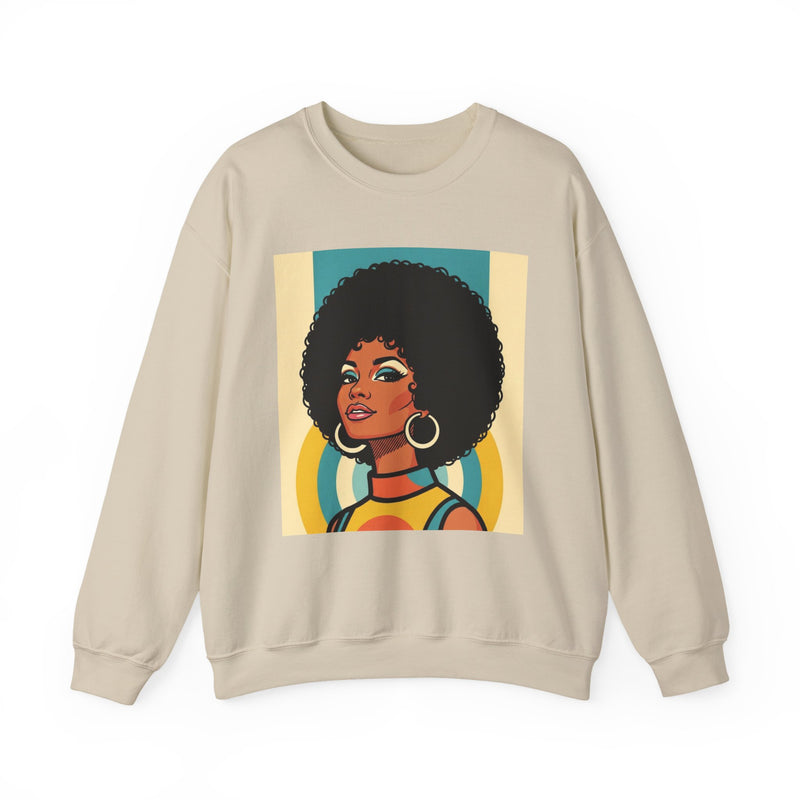 Beautiful Black Woman Portrait — African American Pride Sweatshirt