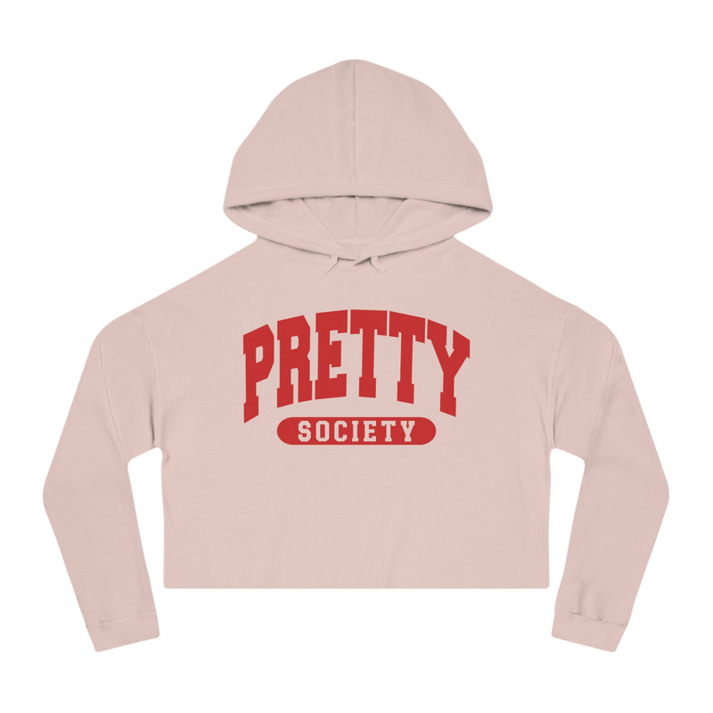Pretty Society — Retro Collegiate Crop Top Hoodie