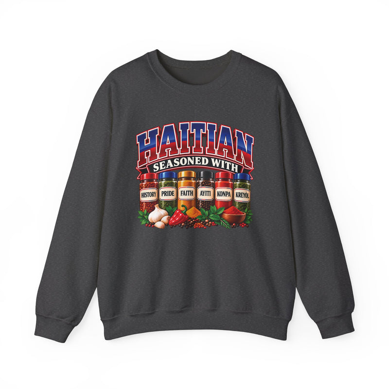 Haitian Seasoned With History Pride Faith Ayiti Kompa Kreyòl — Sweatshirt