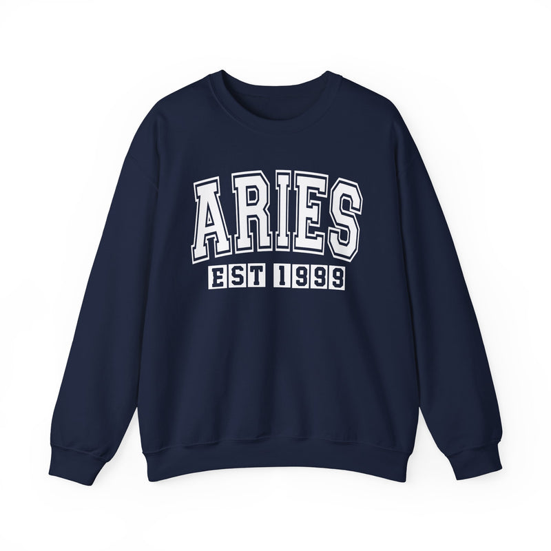 Aries (EST YEAR) Personalization — Zodiac Graphic Sweatshirt