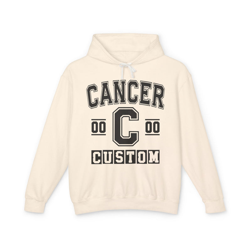 Custom Cancer Varsity Hoodie — Customize Birthday Day/Month/Year — Customize Gemini Season/Nation