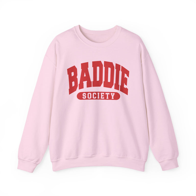 Baddie Society — Retro Collegiate Sweatshirt