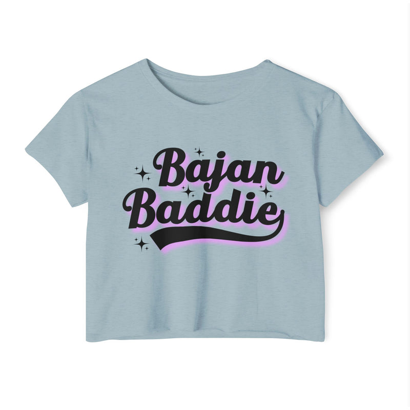 Bajan Baddie Crop Top — Women's Festival Graphic T-Shirt