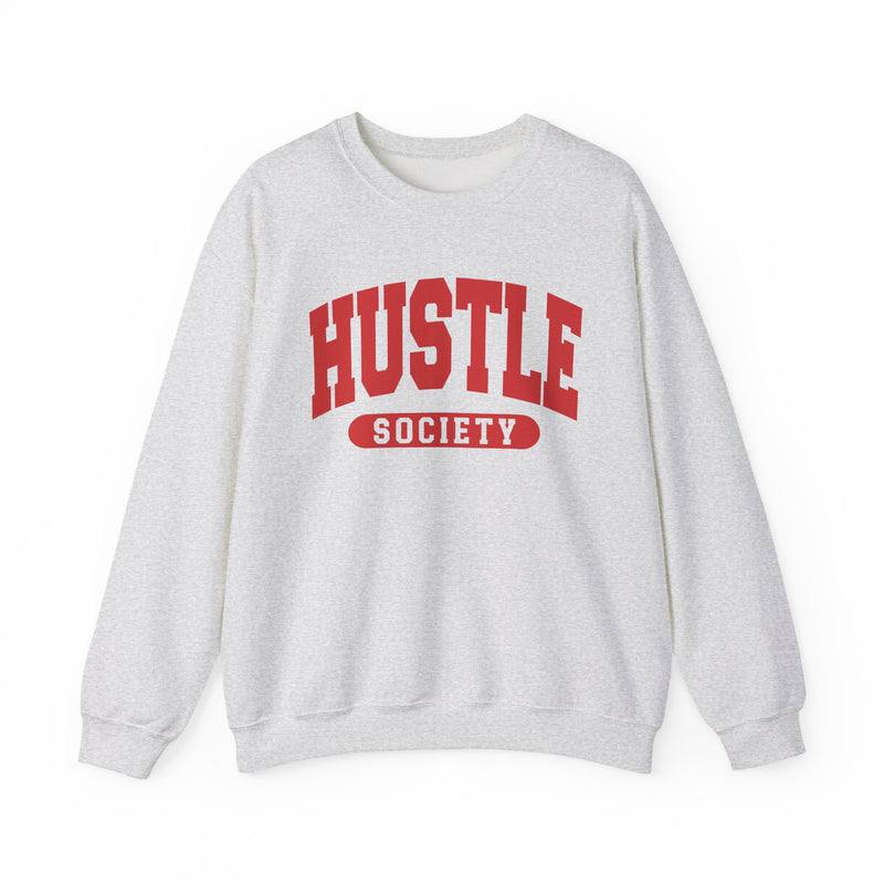 Hustle Society — Retro Collegiate Sweatshirt