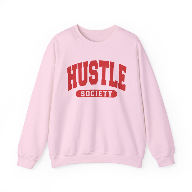 Hustle Society — Retro Collegiate Sweatshirt