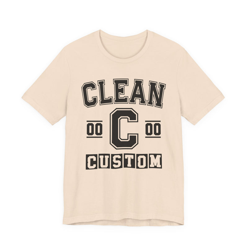 Custom Clean Varsity T-Shirt — Customize Birthday Day/Month/Year — Customize Season/nation/Society