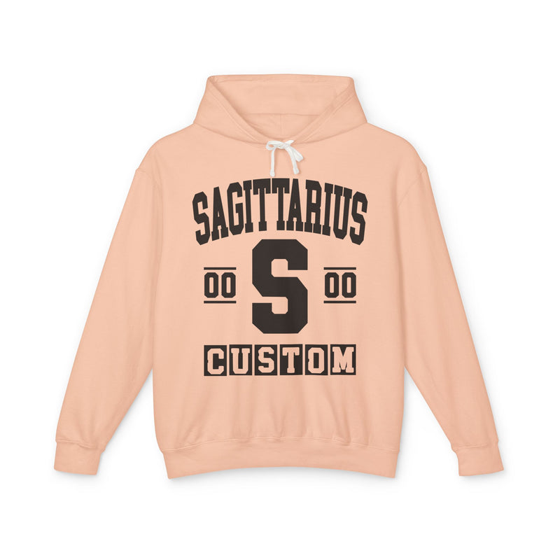 Custom Sagittarius Varsity Hoodie — Customize Birthday Day/Month/Year — Customize Gemini Season/Nation