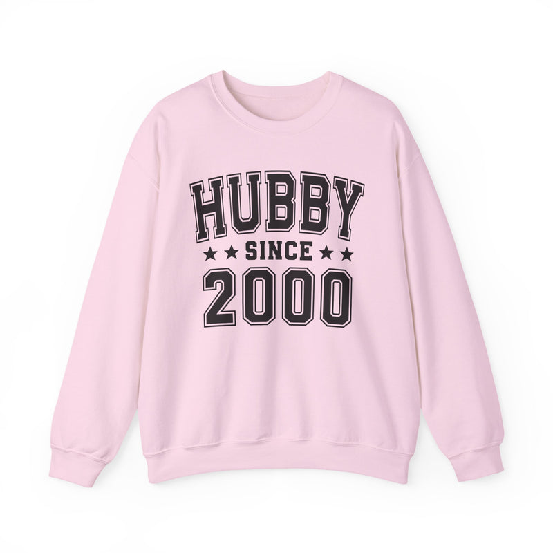 Hubby Since (Personalized Date) — Husband/Married Couples Sweatshirt, Wedding & Anniversary Gift