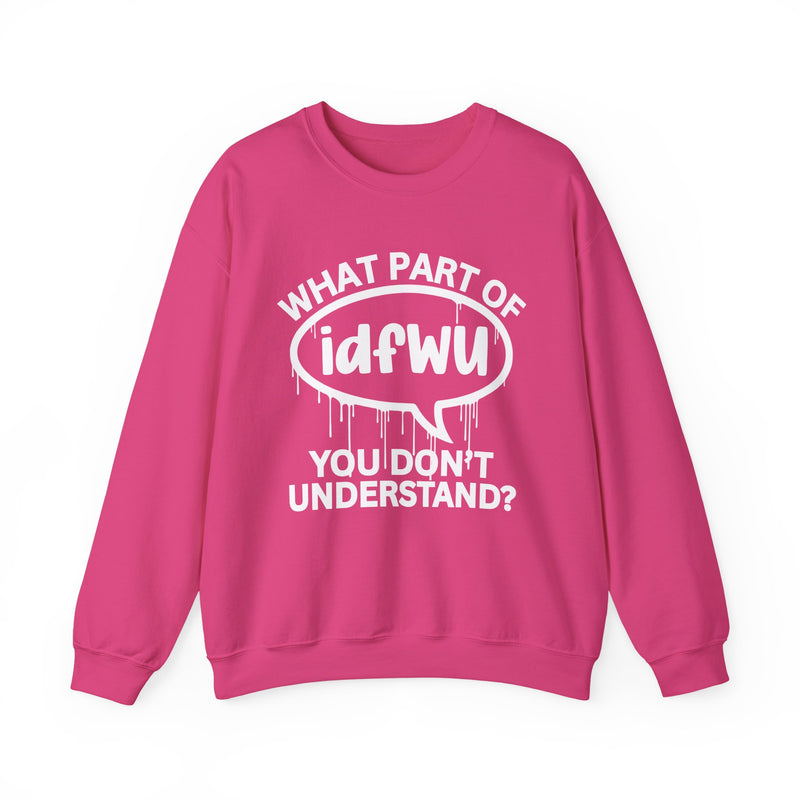 What Part of IDFWU You Don't Understand? Witty Sweatshirt