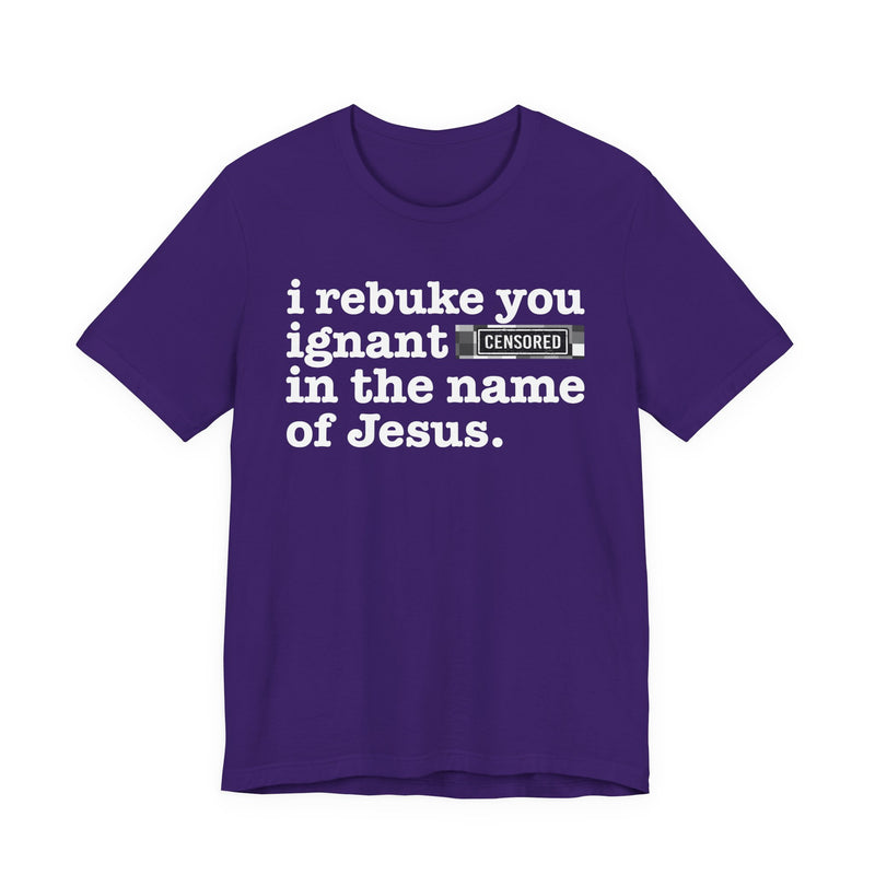 I rebuke you Ignant Bitches in the name of Jesus — Provocative Christian Faith T-Shirt