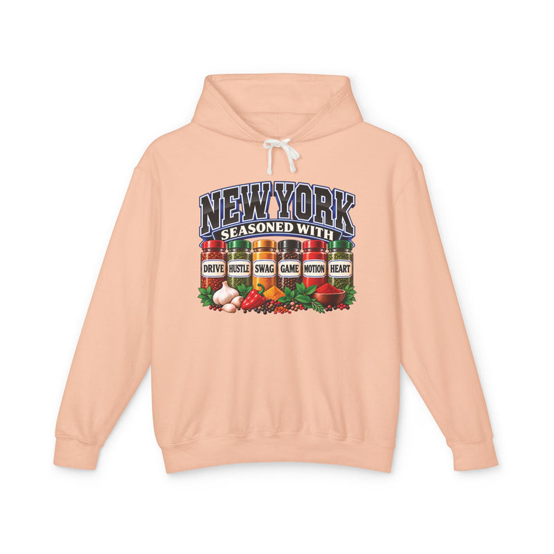 New York Seasoned With Drive Hustle Swag Game Motion Heart — Hoodie