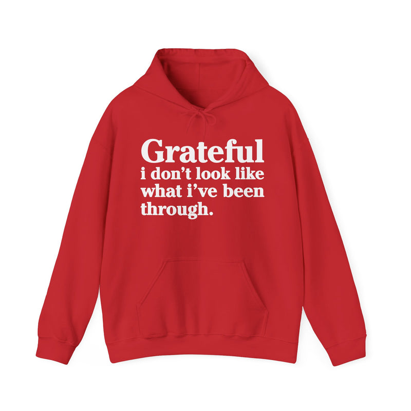 Grateful I Don't Look Like What I Been Through – Inspirational Christian Prayer Hoodie