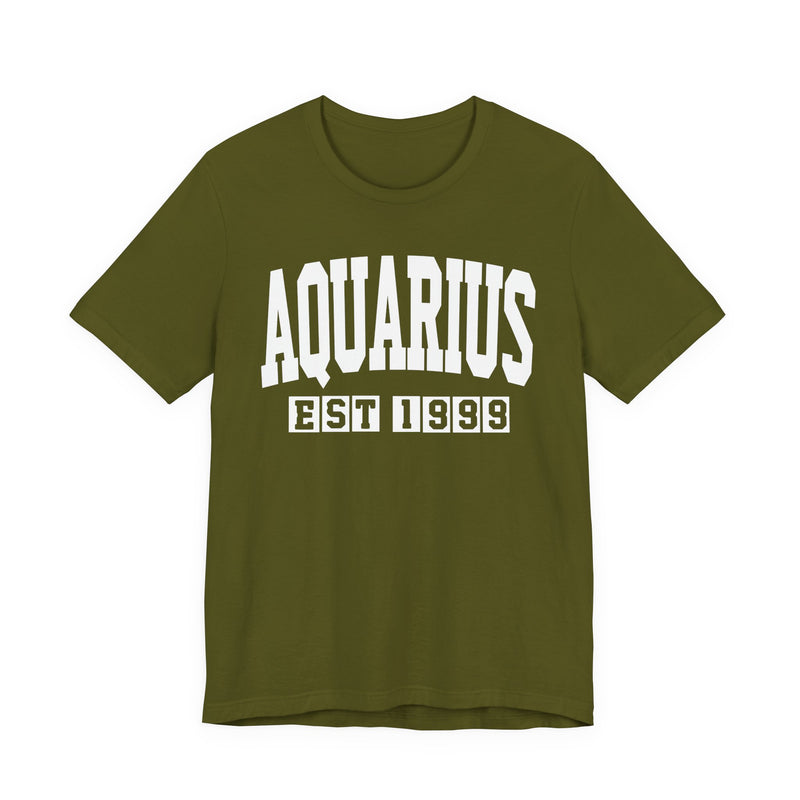 Aquarius EST (YEAR) Personalization — Zodiac Birthday T-Shirt