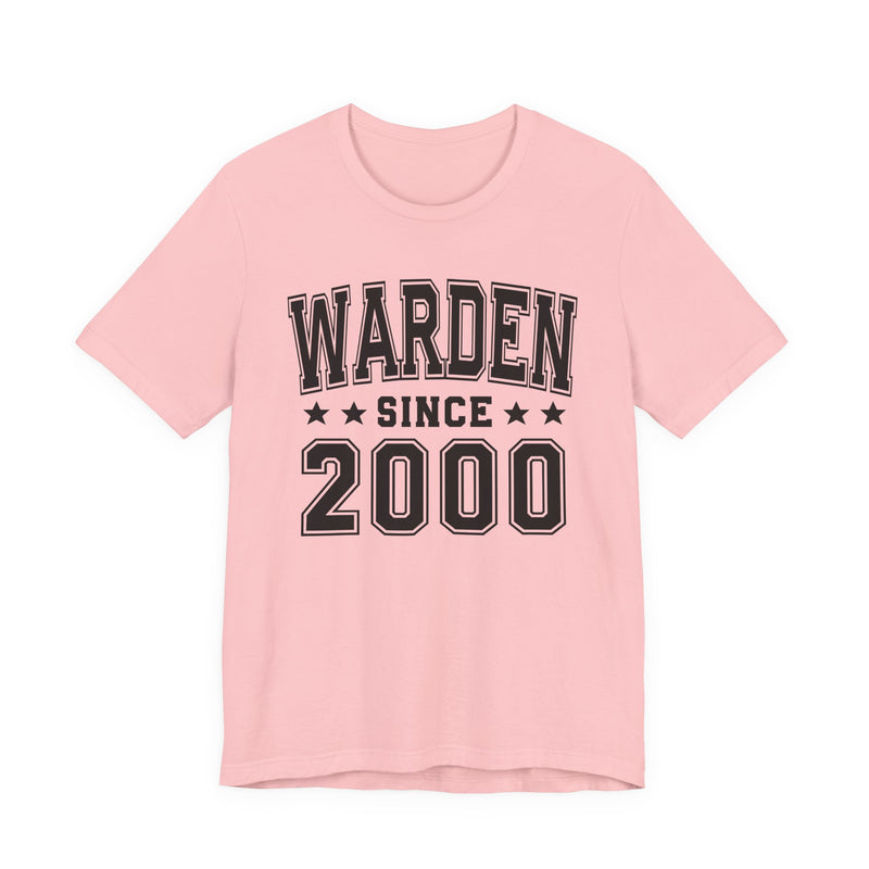 Warden Since (Personalized Date) — Bride/Married T-shirt, Wedding & Anniversary Gift