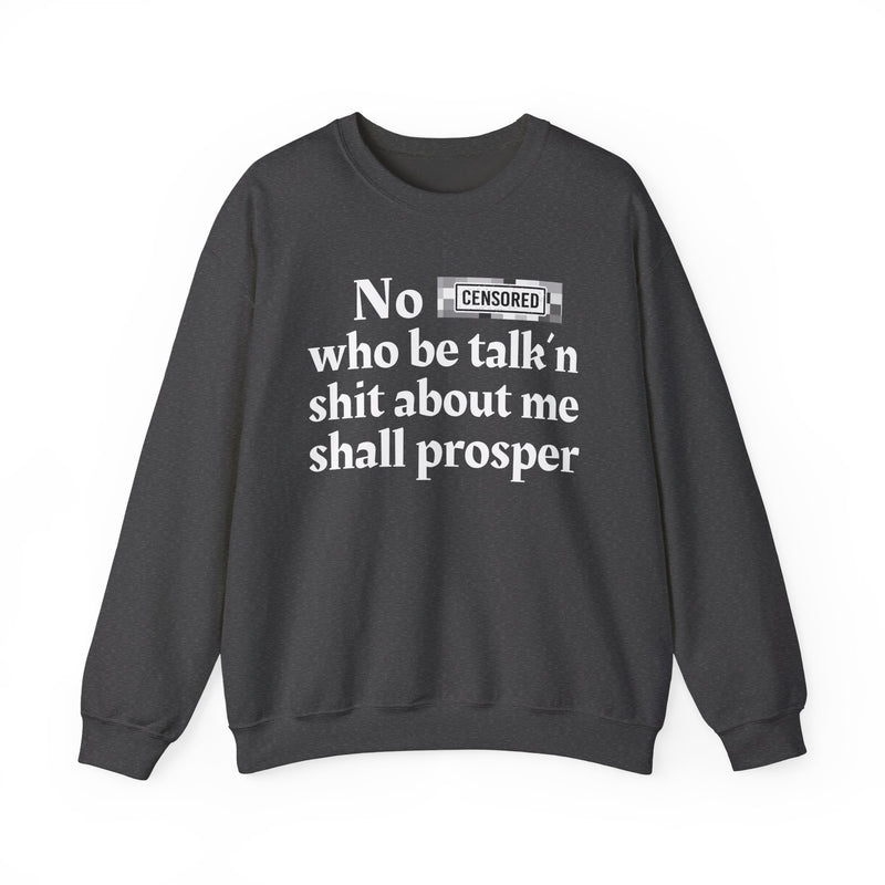 No Bitch Who Be Talk'n Shit About Me Shall Prosper — Sweatshirt