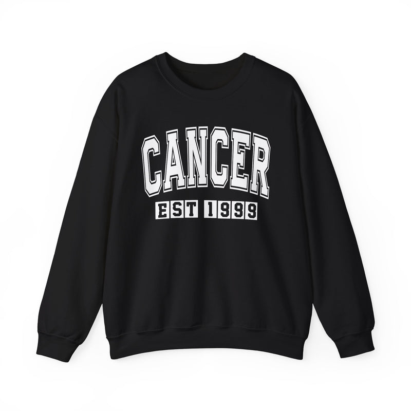 Cancer (EST YEAR) Personalization — Zodiac Graphic Sweatshirt