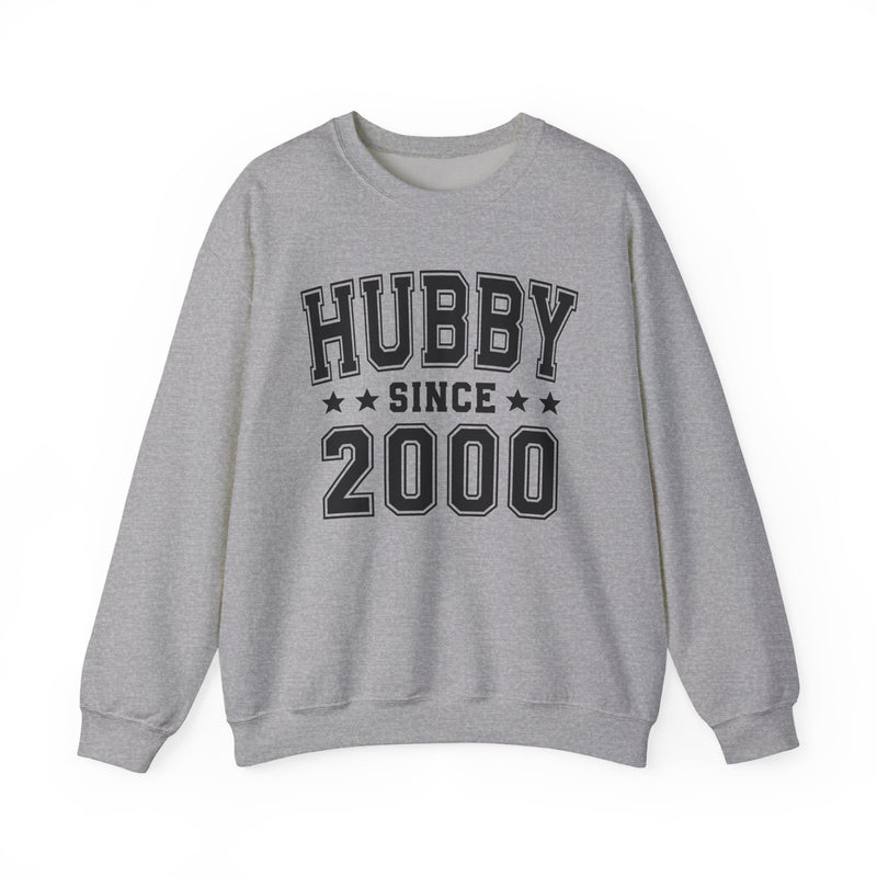 Hubby Since (Personalized Date) — Husband/Married Couples Sweatshirt, Wedding & Anniversary Gift
