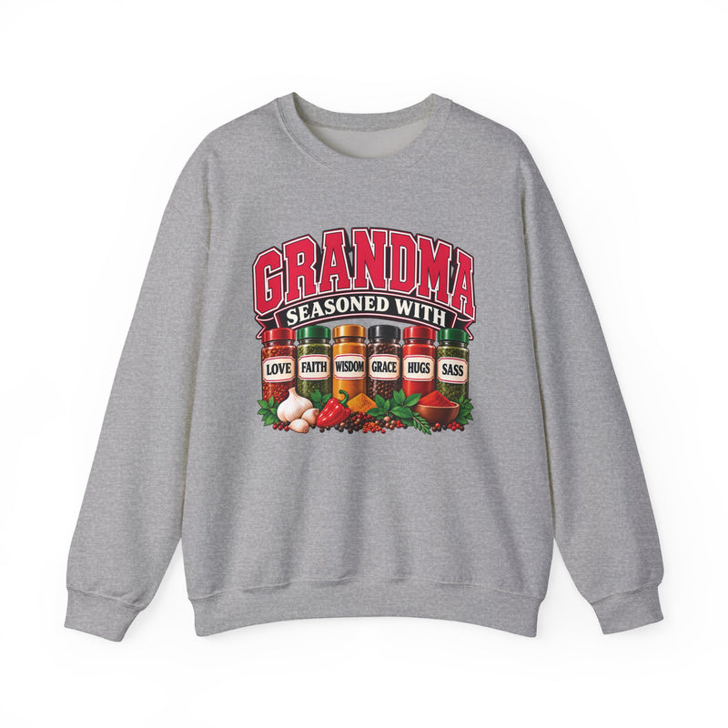 Grandma Seasoned With Love Faith Wisdom Grace Sass — Sweatshirt