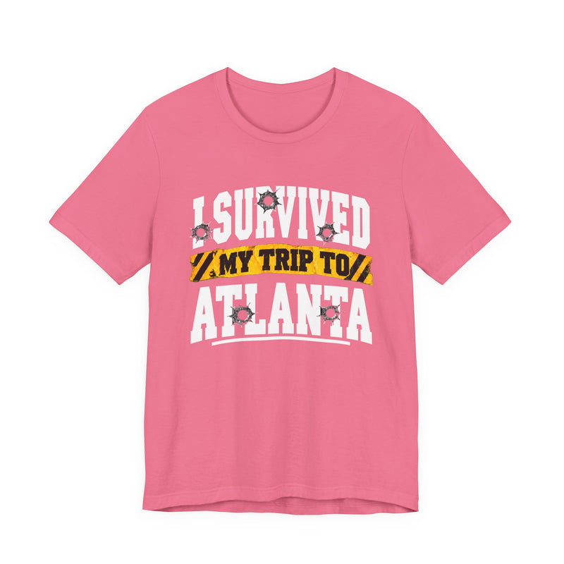 T-Shirt with lettering reading I Survived My Trip To Atlanta, gallery image 10.