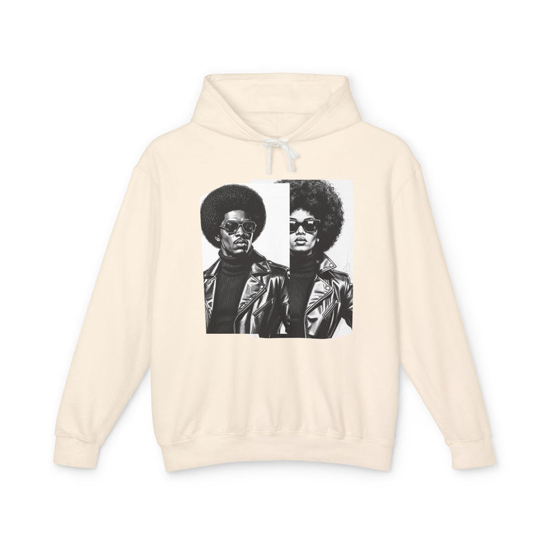 70s Black Couple Portrait — African American Pride Hoodie