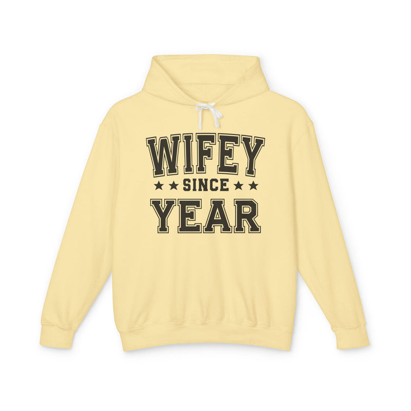 Wifey Since (Personalized Date) — Bride/Married Hoodie Wedding & Anniversary Gift
